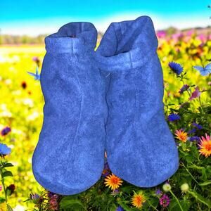 Bed Buddy Soothing Foot Warmers Slippers Aromatherapy Slippers Moist Heat Blue